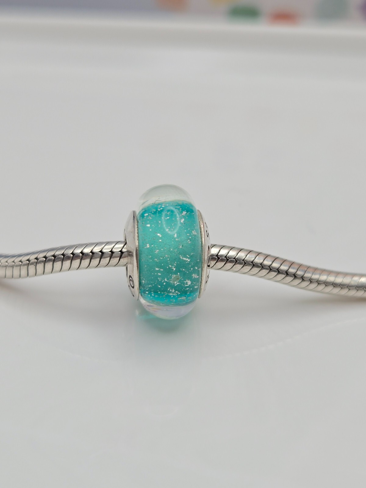 Authentic Pandora Disney Ariel’s Silver Signature Color Murano glass Charm
