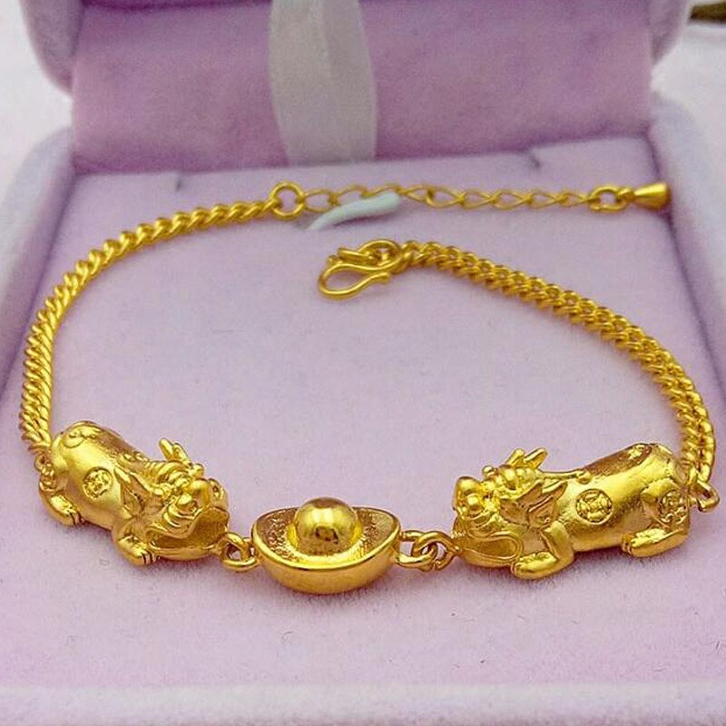 Brave set 22K 23K 24K Thai Baht Gold Filled Yellow GP Necklace