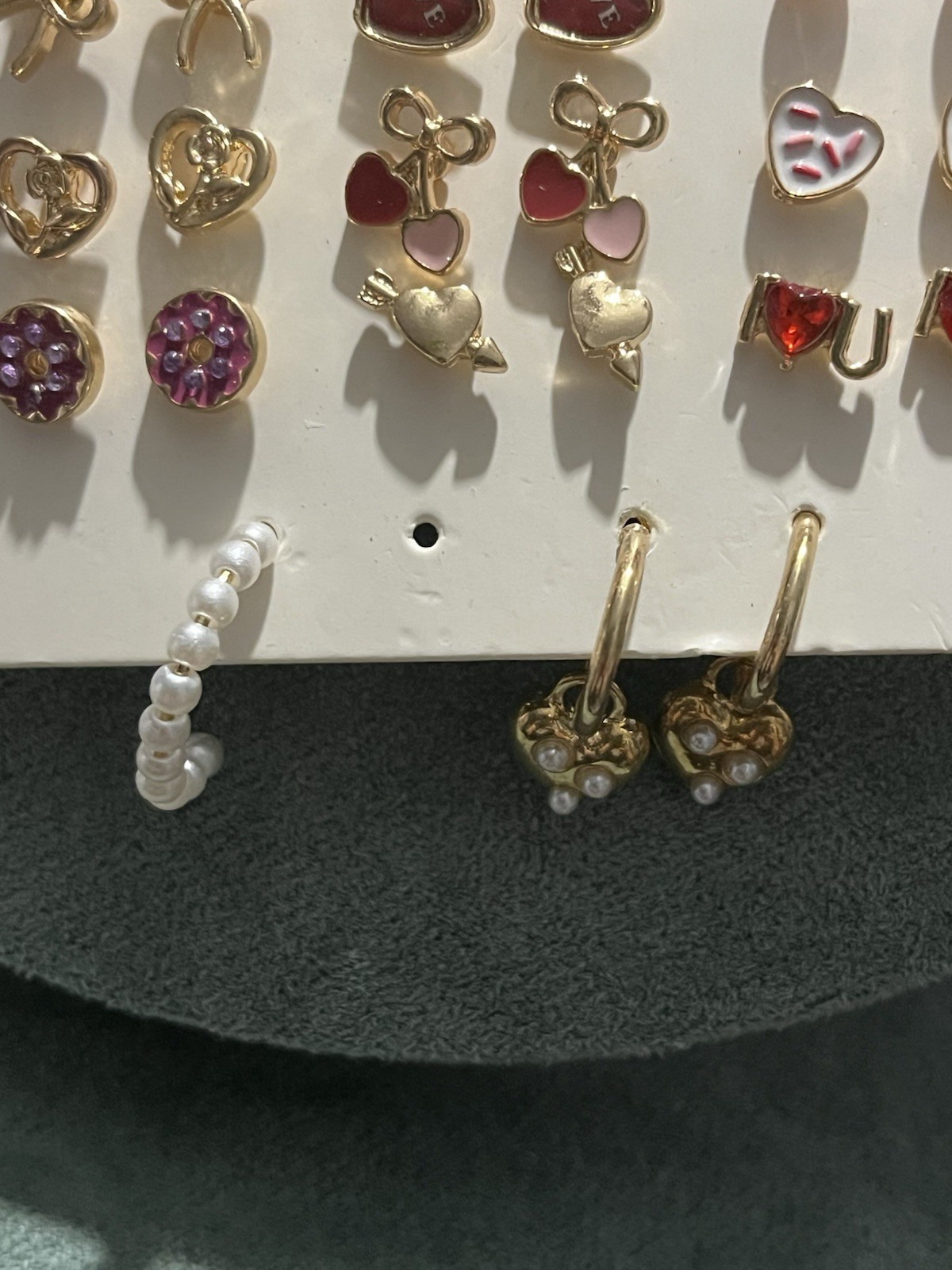 Cat & Jack Nickel-Free Heart Multi-Pair Earrings 19 Set Stud Dangle Butterfly