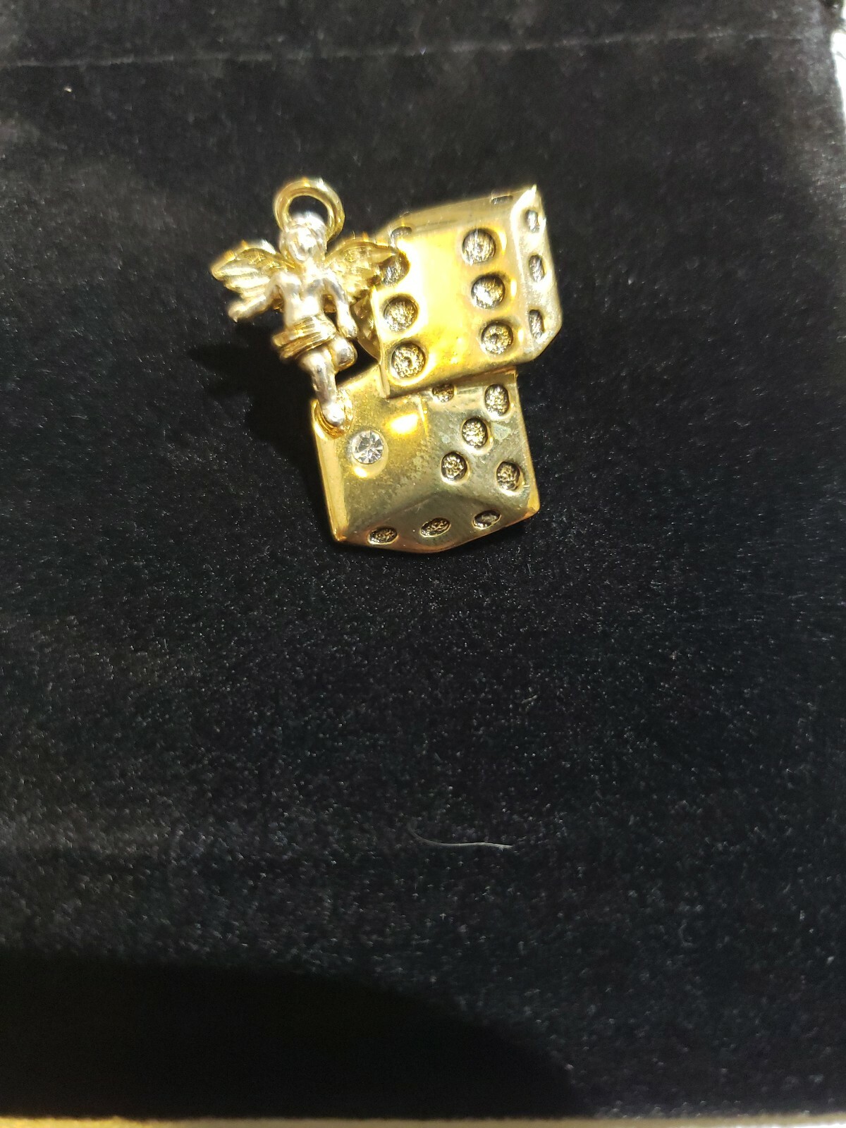 NEW SIX (6) LUCKY ANGEL DICE CRAPS BUNCO PIN FREE SHIPPING Great for Parties!