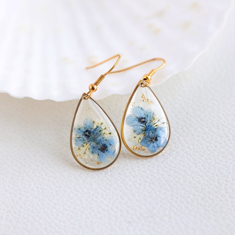 Earrings for Women, Handmade Resin Earrings, Dangle Drop Earrings, Birthday Gift