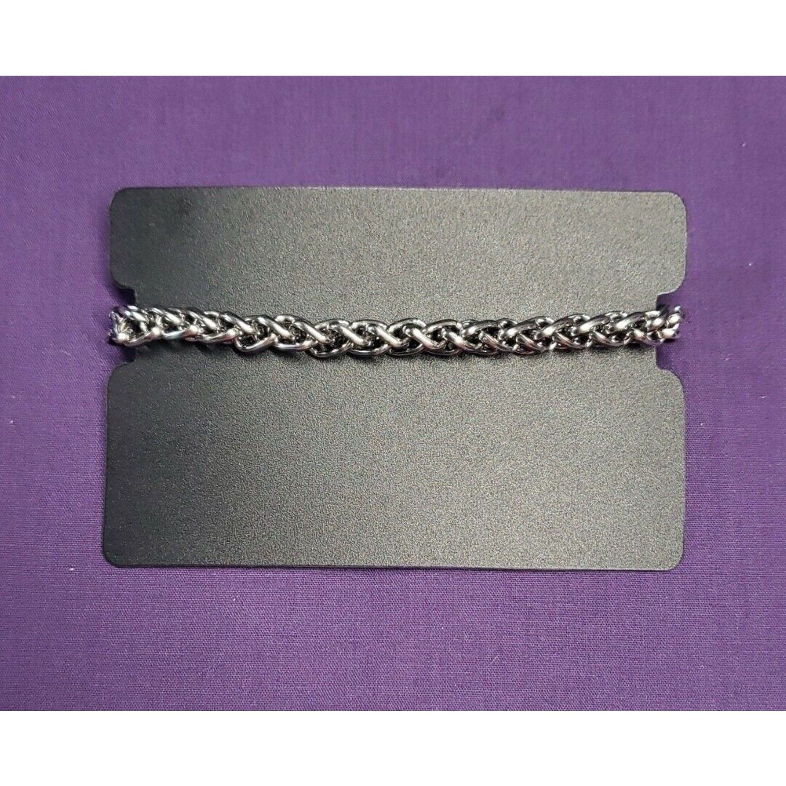 Inspired Silver Braided Chain Bracelet w/ “13.1” Half Marathon Charm, on card