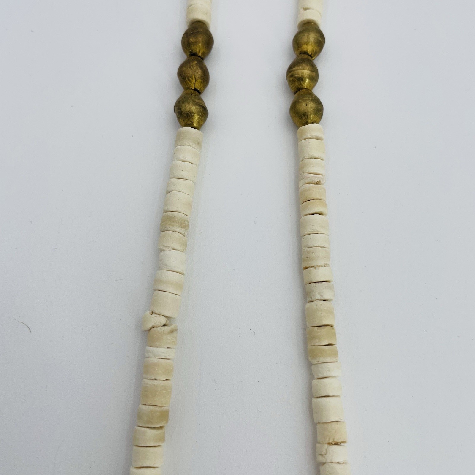 Ink + Alloy Long Boho Wood Beaded Necklace With Red Tassel 23”