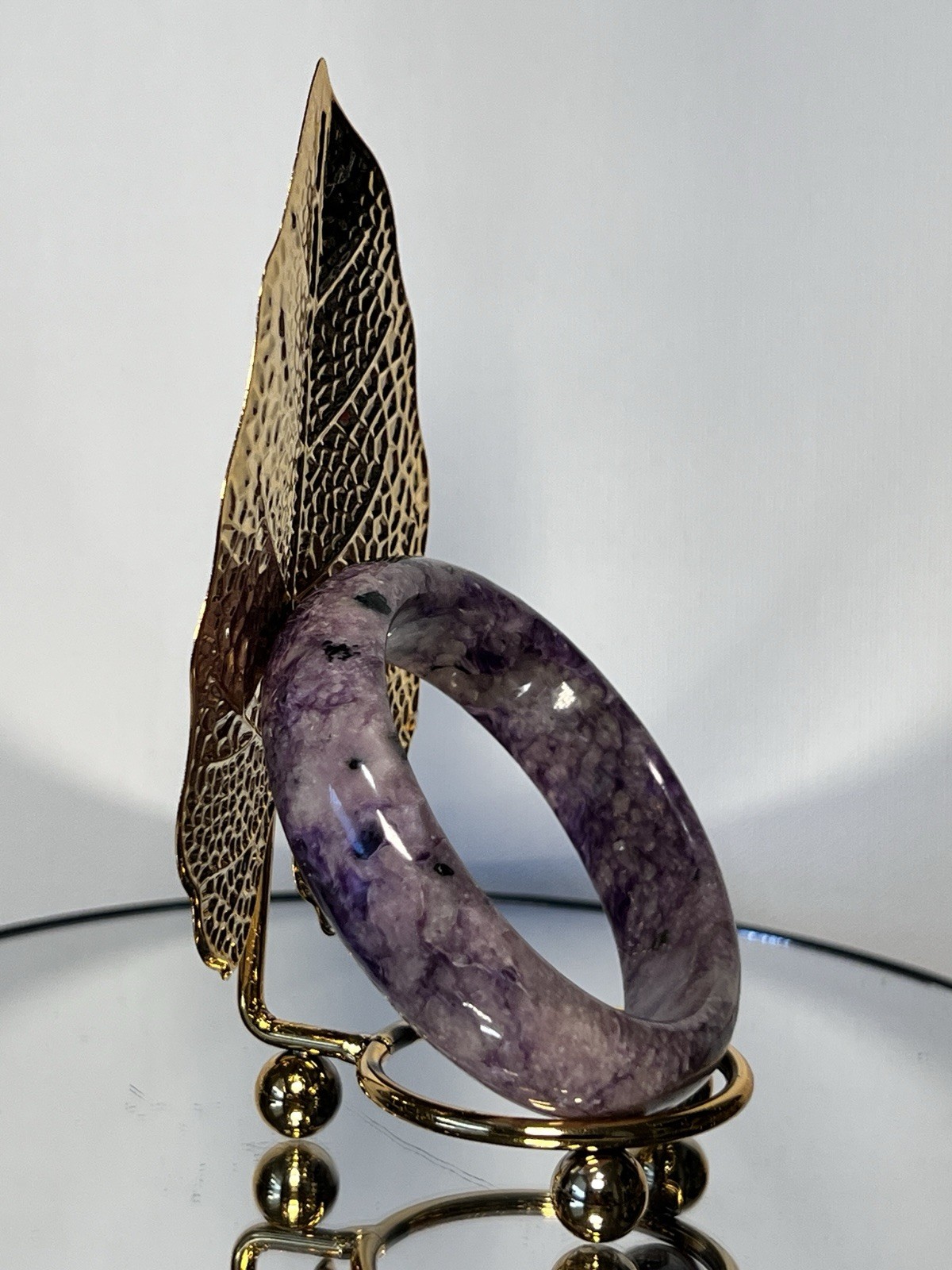 Charoite Bangle Inner Diameter Size 60mm -see Description & Pics For More Info