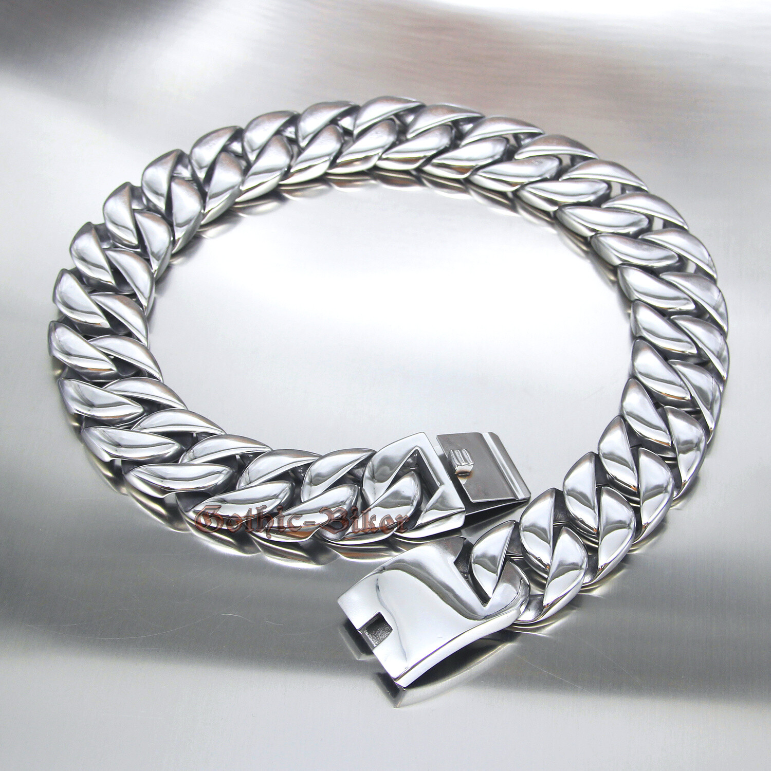 Men’s Super Heavy 316L Stainless Steel Curb Cuban Link Chain Necklace Bracelet