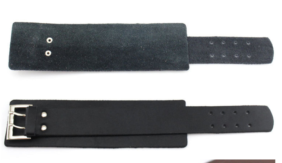 Men’s Punk Wide Leather Wrist Cuff Wrap Bangle Bracelet Wristband Adjustable