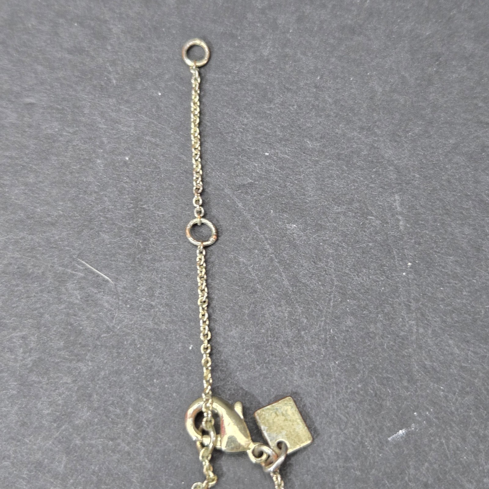Banana Republic Necklace 16″ Simple Pave Bar Cubic Zirconia CZ Stones Gold Tone