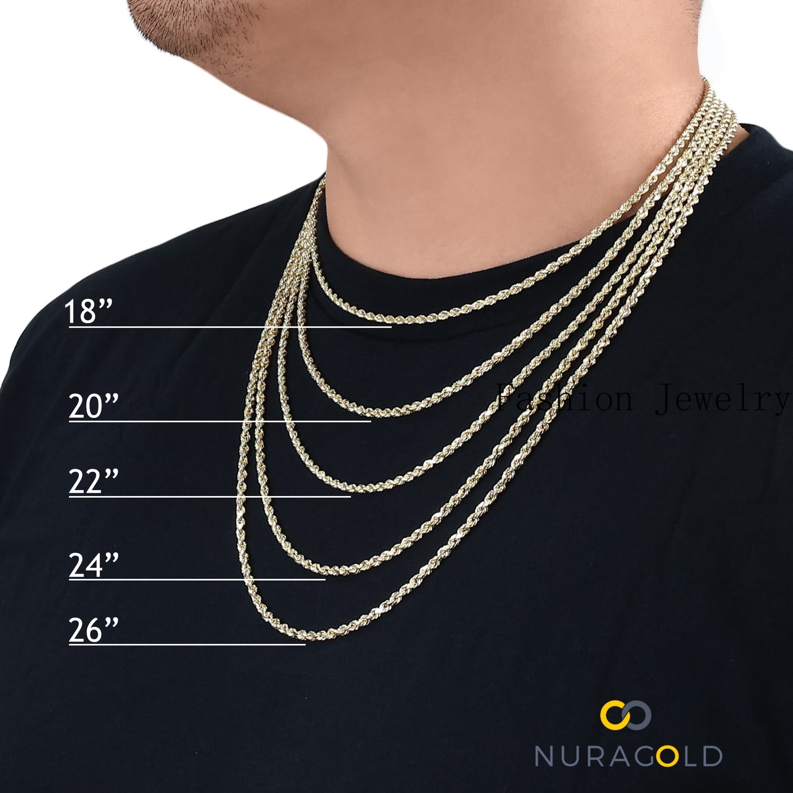 14K Yellow Gold 10mm Mens Solid Curb Cuban Chain Necklace Italian Made 20″- 30″