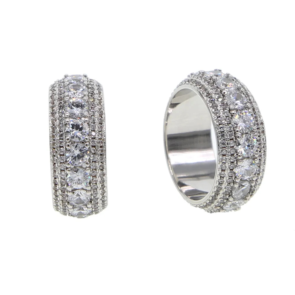 High Quality lced Out Bling Cz Men ‘s Ring Jewelry Luxury Full CZ Fashion Rings