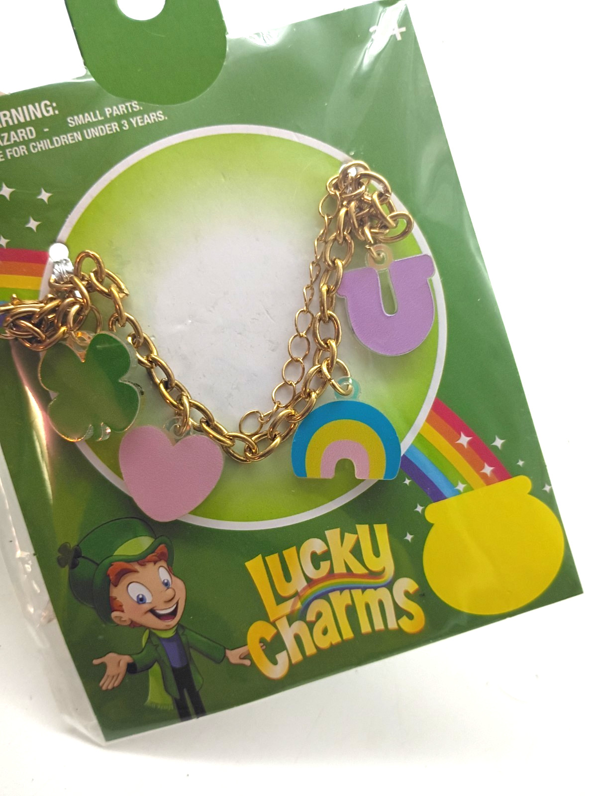 General Mills LUCKY CHARMS Cereal CHARM BRACELET & EARRINGS Set 3 Pairs New