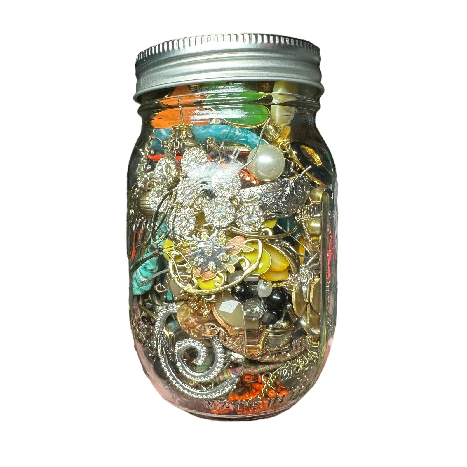 GIFT 16 oz Mason Jar Mystery Lot Surprise Box Jewelry Necklaces Tik Tok Mixed