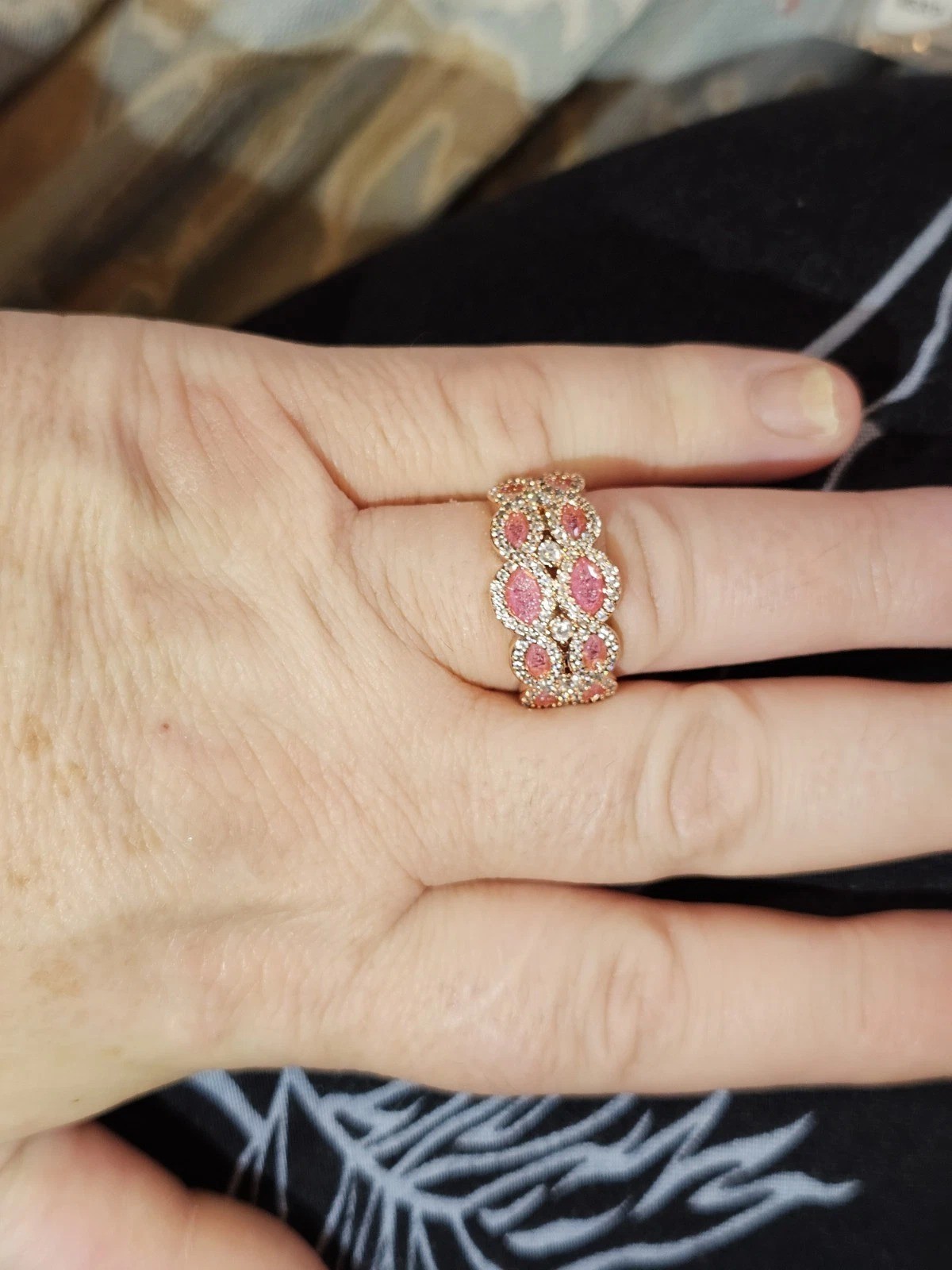Bomb Party BP Bundle – Pink Ice Necklace Earrings Ring Rose Gold-plating Size 8