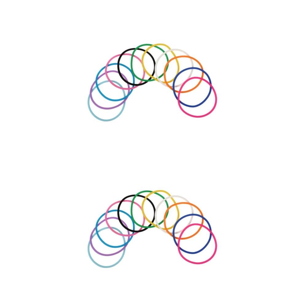 2 PCS Wristbands Silicone Colorful Adjustable Jelly Bracelets Elastic