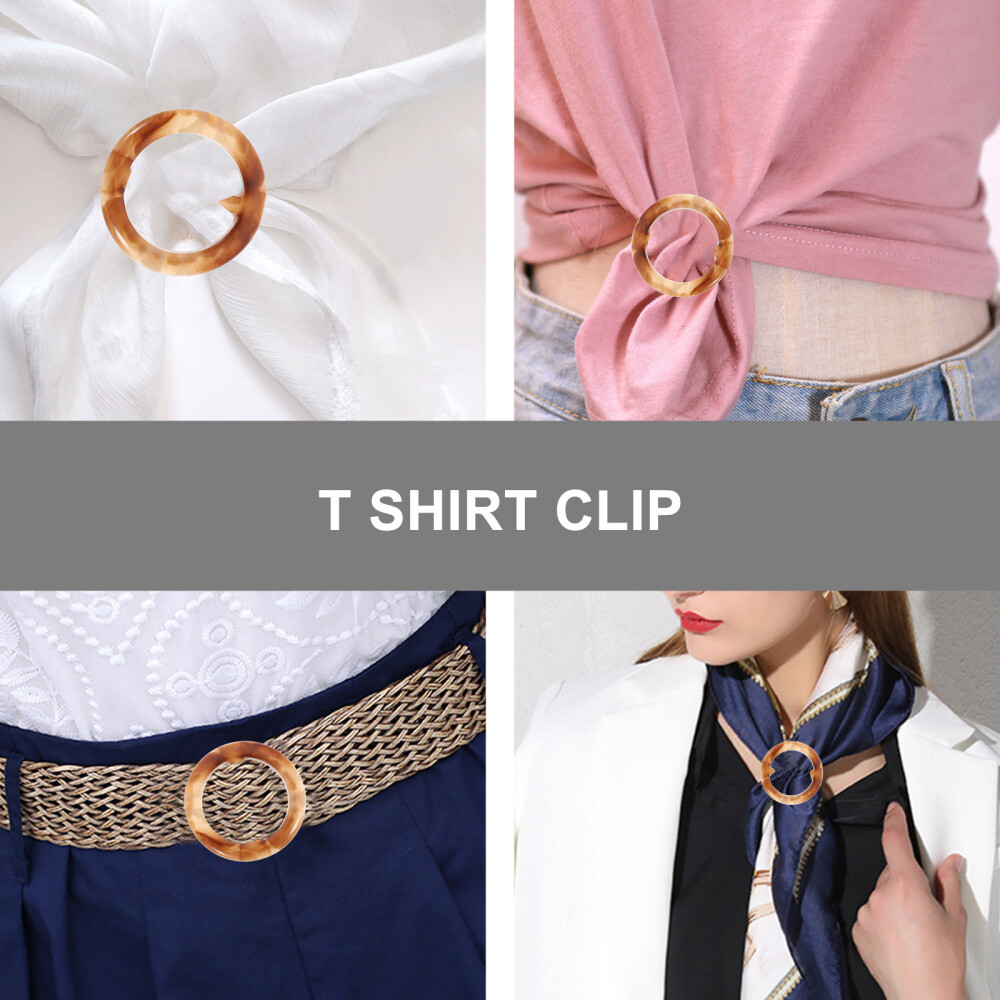 20Pcs Scarf Rings and Slides Tee Shirt Holder Clip Silk Sweater Miss Man