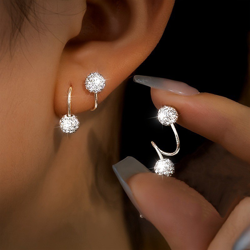 Screw Back S Shaped Hoop Earrings Hypoallergenic For Sensitive Ears Piercing Jew