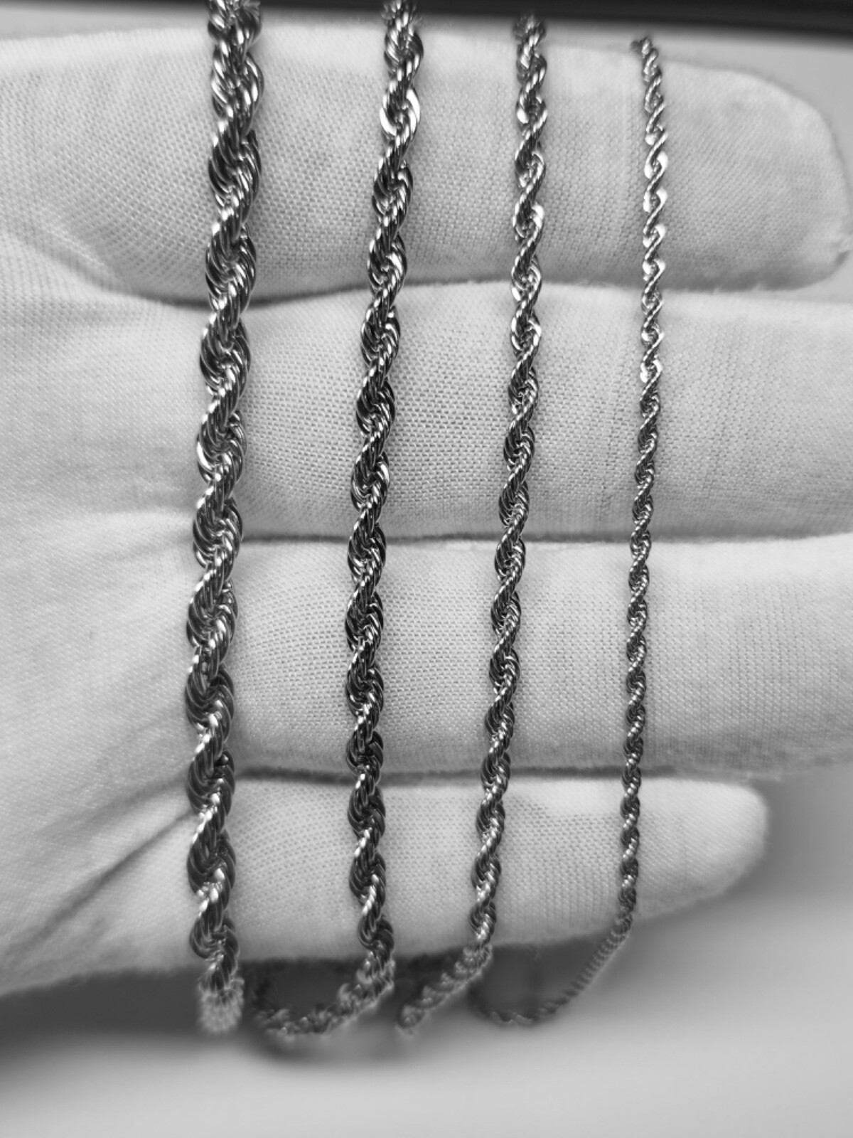 Stainless Steel Rope chain 2,3,4,5mm Size 16-24in HipHop Jewelry Men, Women Gift