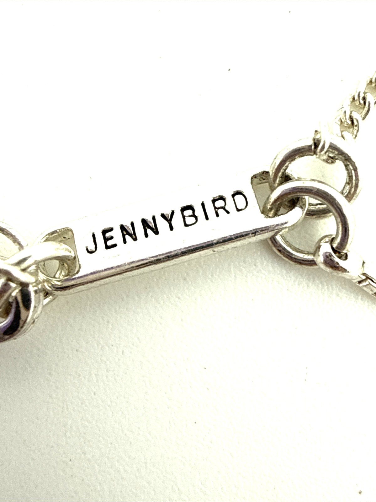 Jenny Bird Leana Pendant Necklace Silver Dipped Minimalist Statement 18″