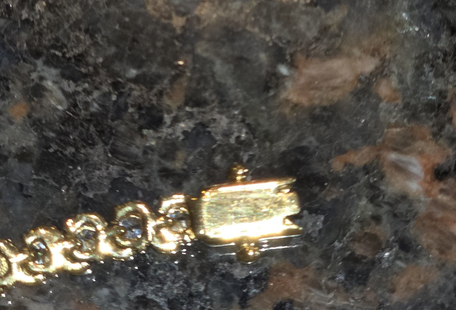 7¼” CZ & Plated Yellow Gold TENNIS BRACELET [no carat stamp]