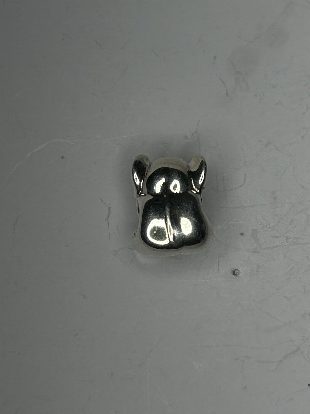 PANDORA S925 Sterling Silver Elephant Animal Bead Charm Slip-On Silver