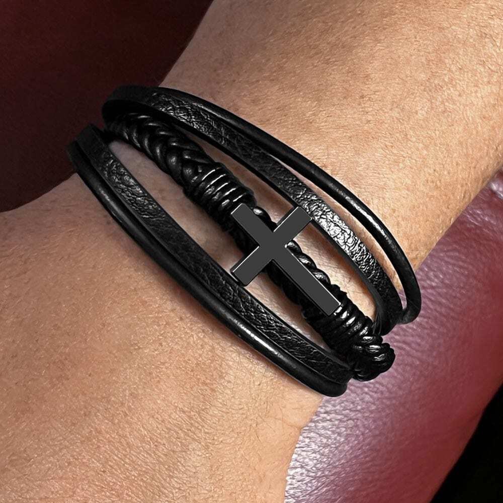 Son-in-Law Gift, Cross Bracelet: While It Was Our Daughter’s Heart