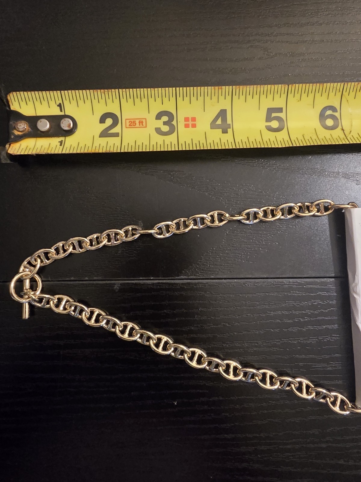 LOFT Gold Tone Oval Link Chain Toggle Necklace 18 in Fashion Costume Jewelry