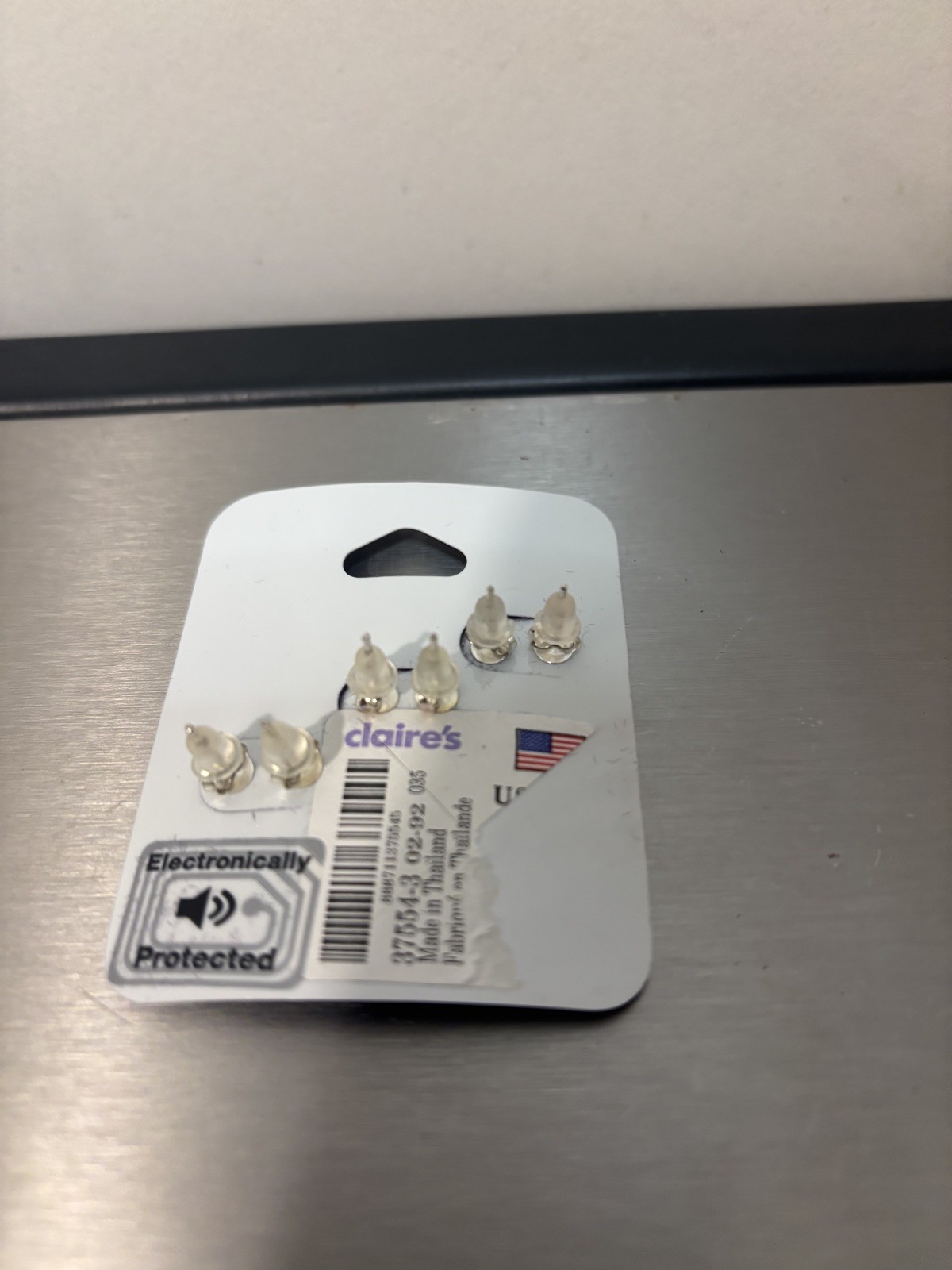 Claires Easter Sterling Silver Stud Earrings Bunnies, Eggs, Chicks. NEW 3 Pairs