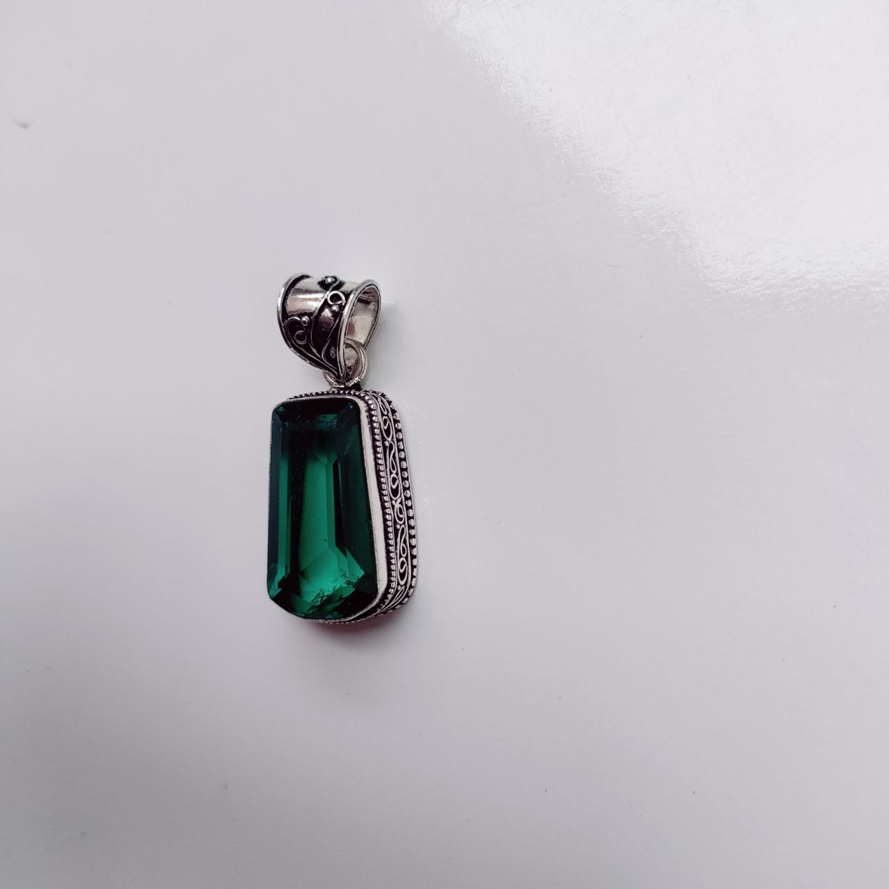 Paraiba Tourmaline Gemstone Handmade 925 Sterling Silver Jewelry Pendant 1.80″