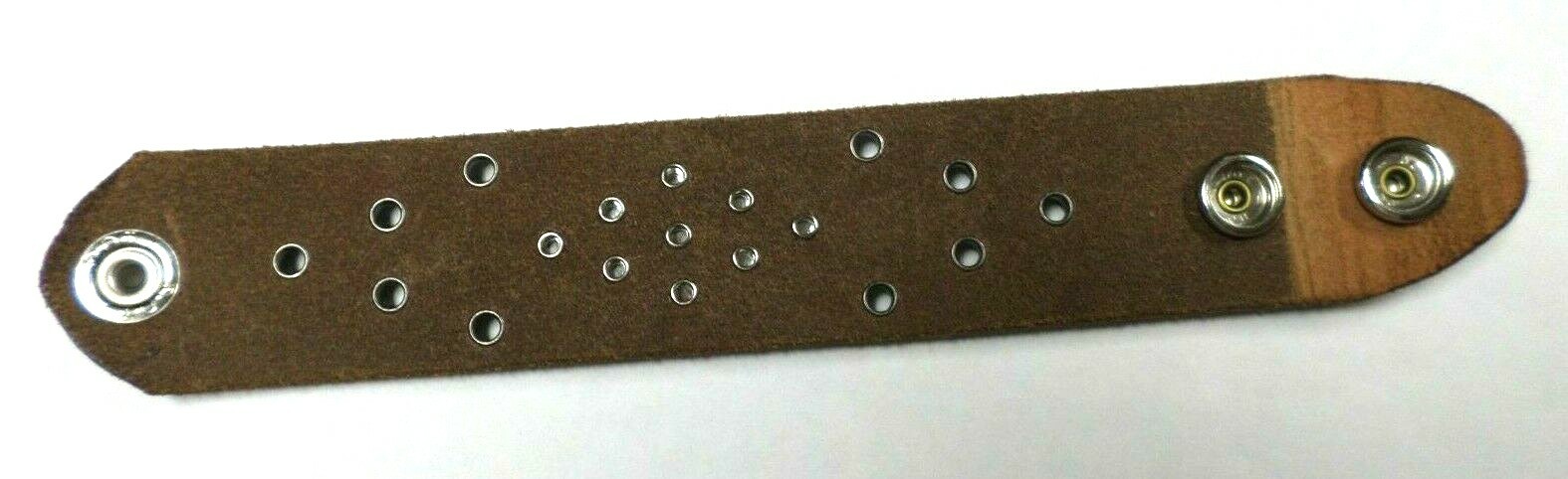 Western Biker Genuine Leather Bracelet Wrist Band-Crystals Studs Snaps-1.5″ Wide