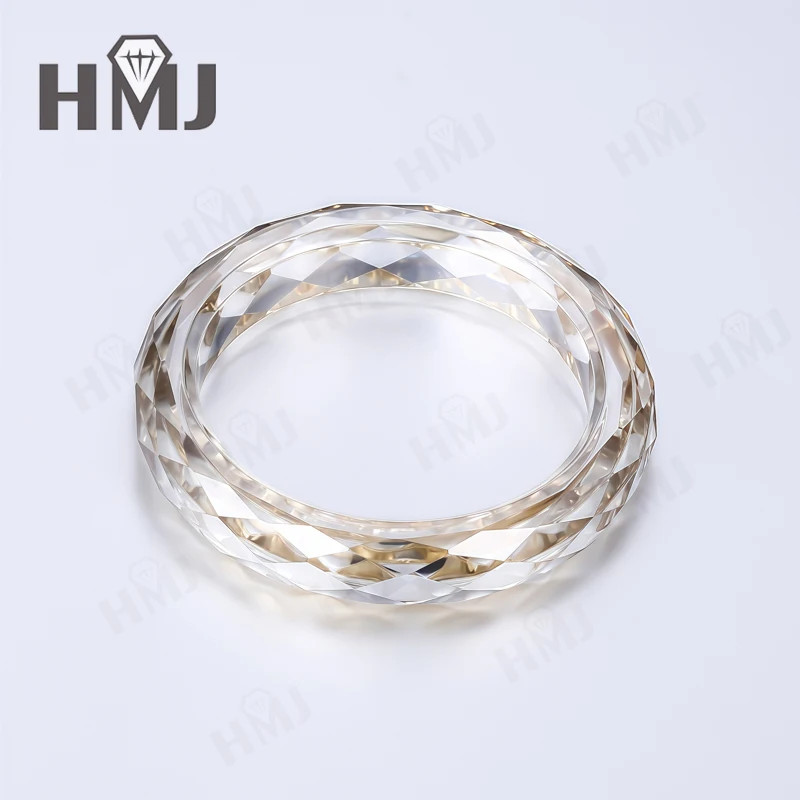 All Lab Grown Ruby Moissanite Ring Plain Band Ring White/Green/Blue Jewelry Gift