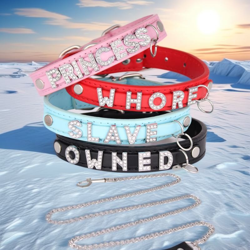 Custom Chocker BDSM Gift Choker Pu Leather Black DIY Necklace Collar M3