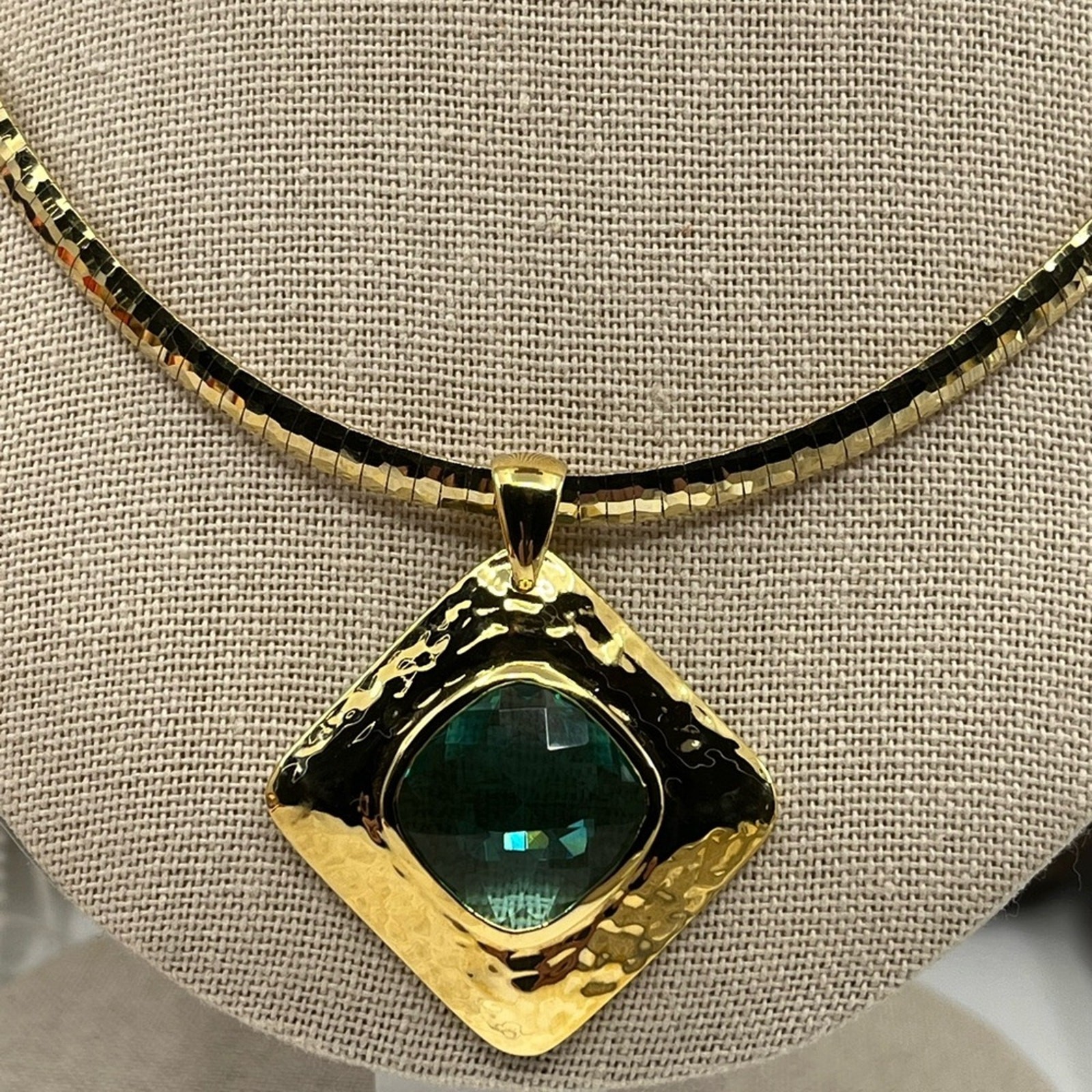Technibond 18K Gold Over 925 Italy Sterling Silver Pendant Necklace – 30g – Box