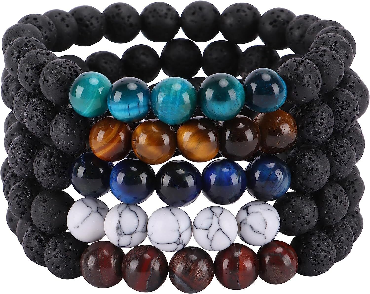 5-7 PCS 8mm Gemstone Bracelet for Women Healing Crystal Stone Beaded Bracelets