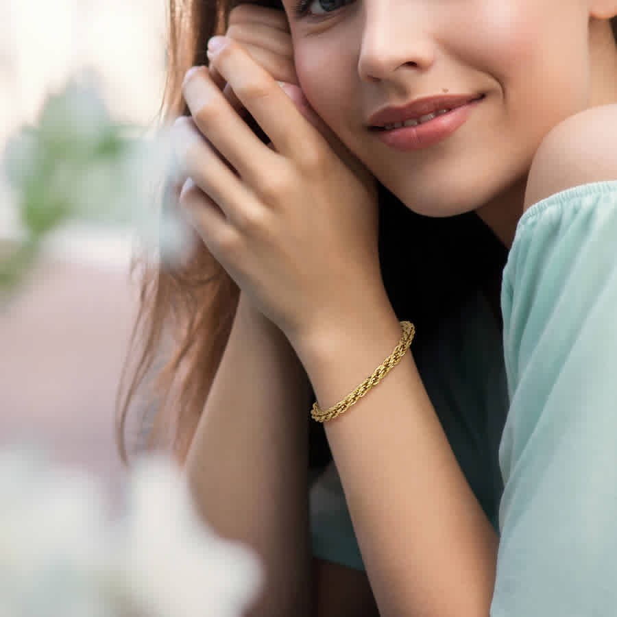 AMOUR 6mm Infinity Rope Chain Bracelet In 14K Yellow Gold, 7.5 In