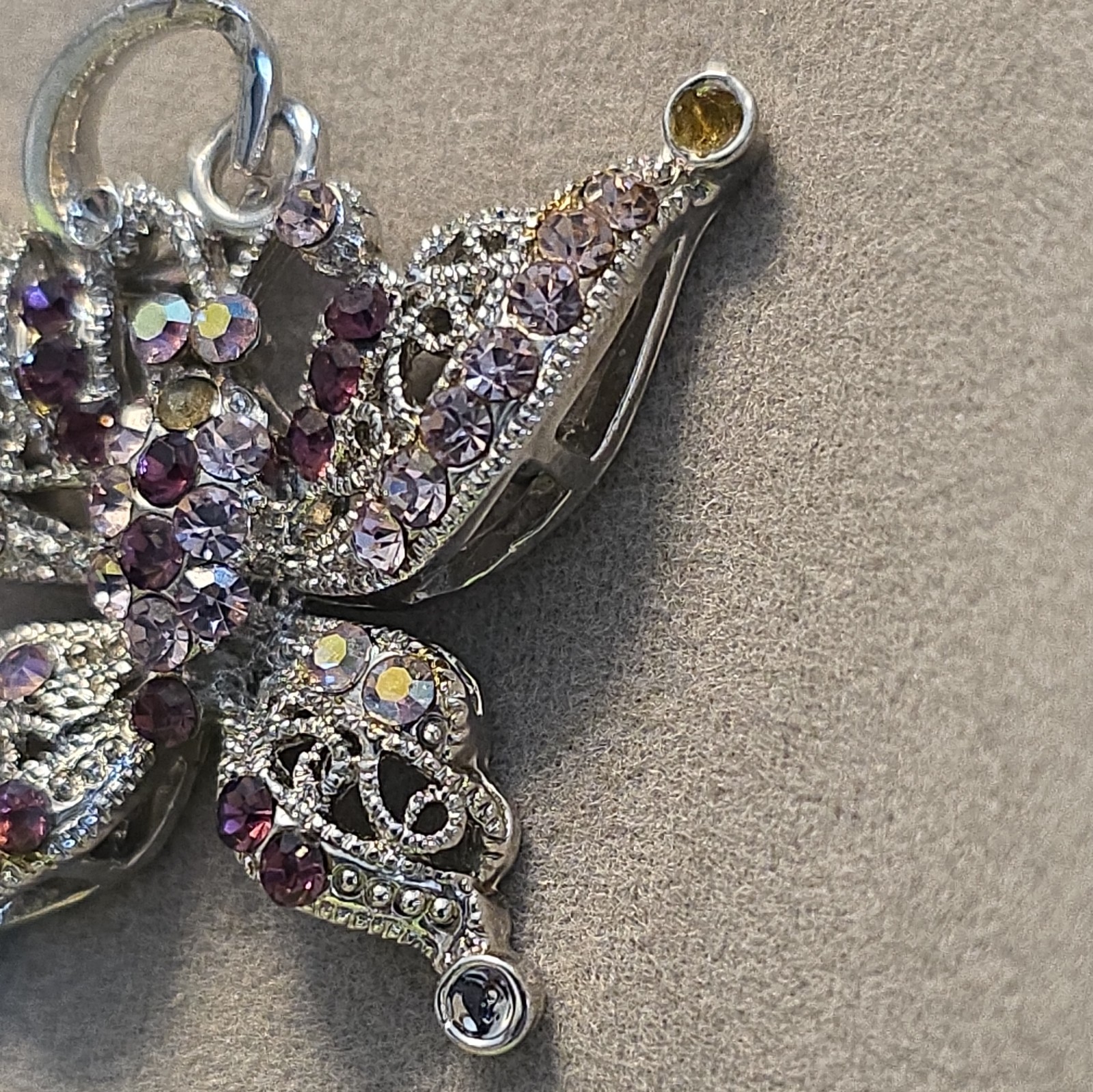Purple butterfly pendant, regular necklaces