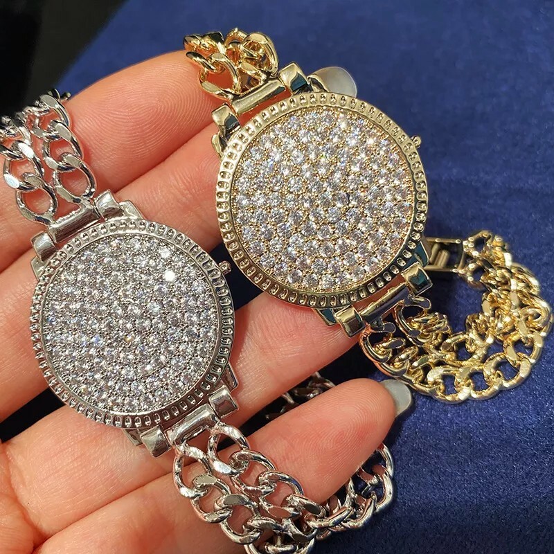 New Fashion Luxury Classic Punk Chain Bracelets Women Gold Silver Color Charm