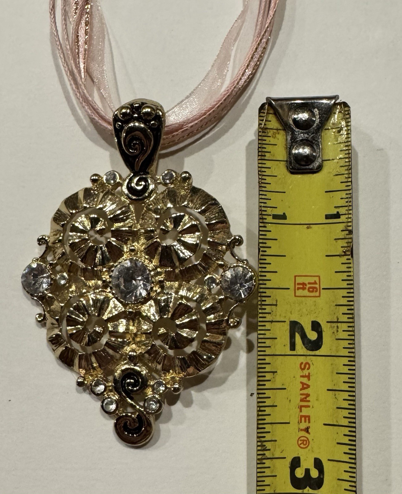 3 Pc Ribbon Cord Pendant Necklace Lot Heart Purse Rhinestone Statement Jewelry
