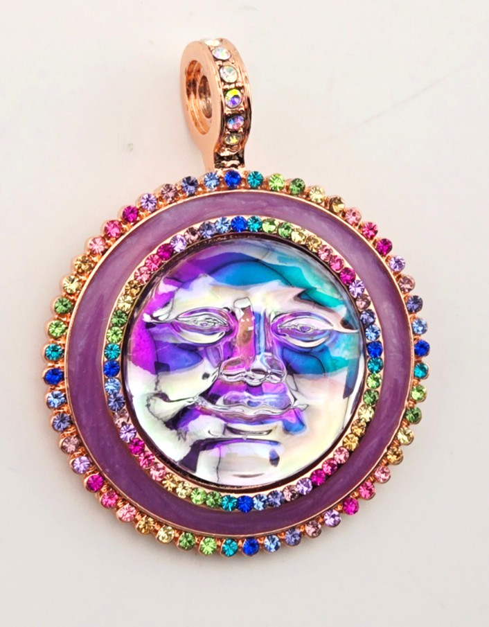 Kirks Folly Rainbow Memories 25mm Seaview Water Moon Magntic Necklace Enhancer