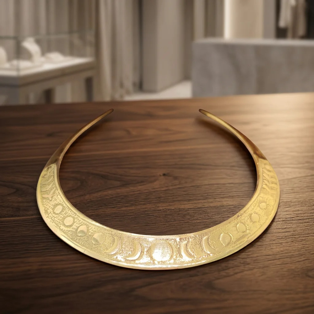 Brass Hasli Necklace Traditional Indian Collar Choker Jewelry