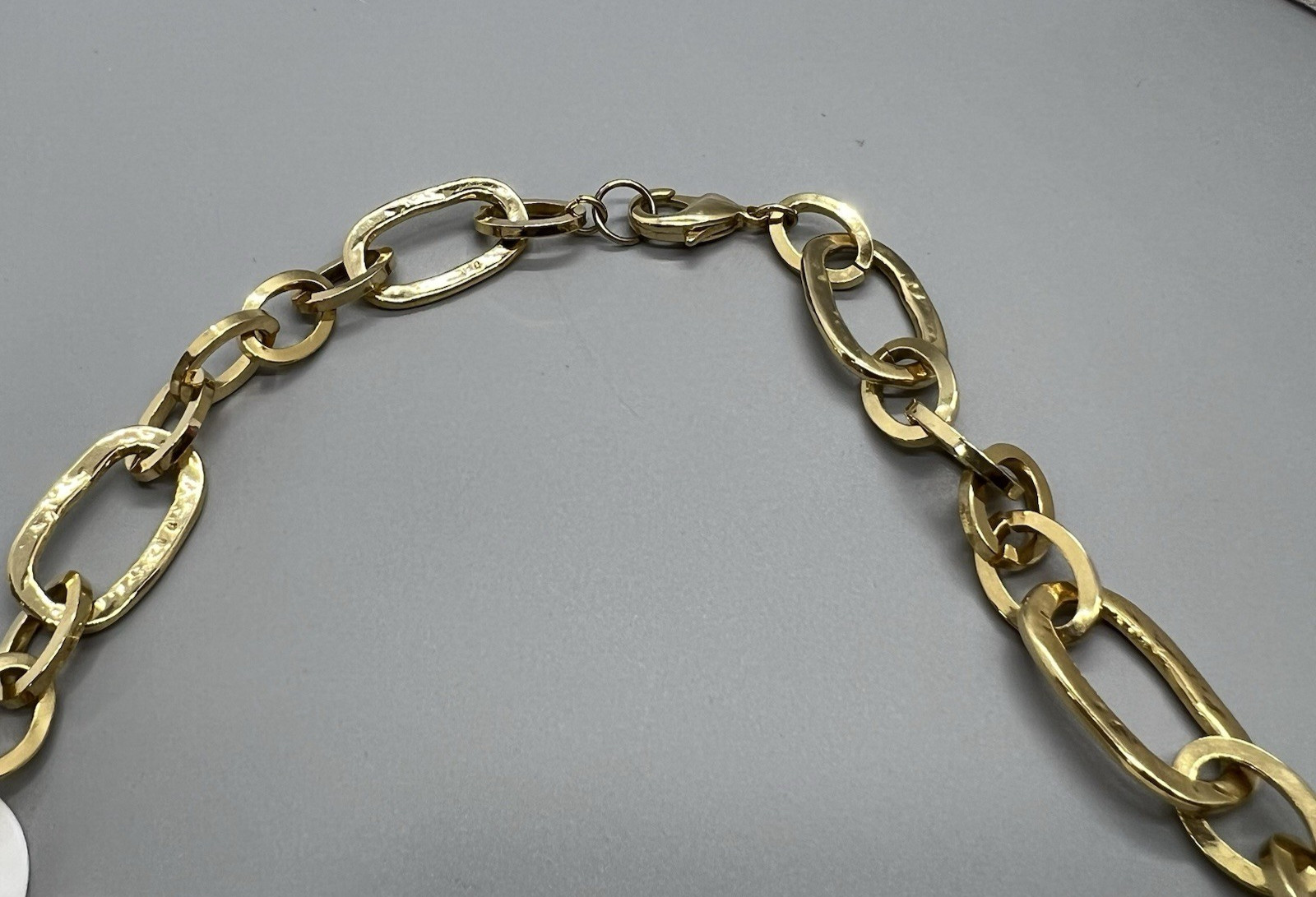 Bold Multi-Strand Gold Tone Statement Necklace Open Geometric Link Layerer