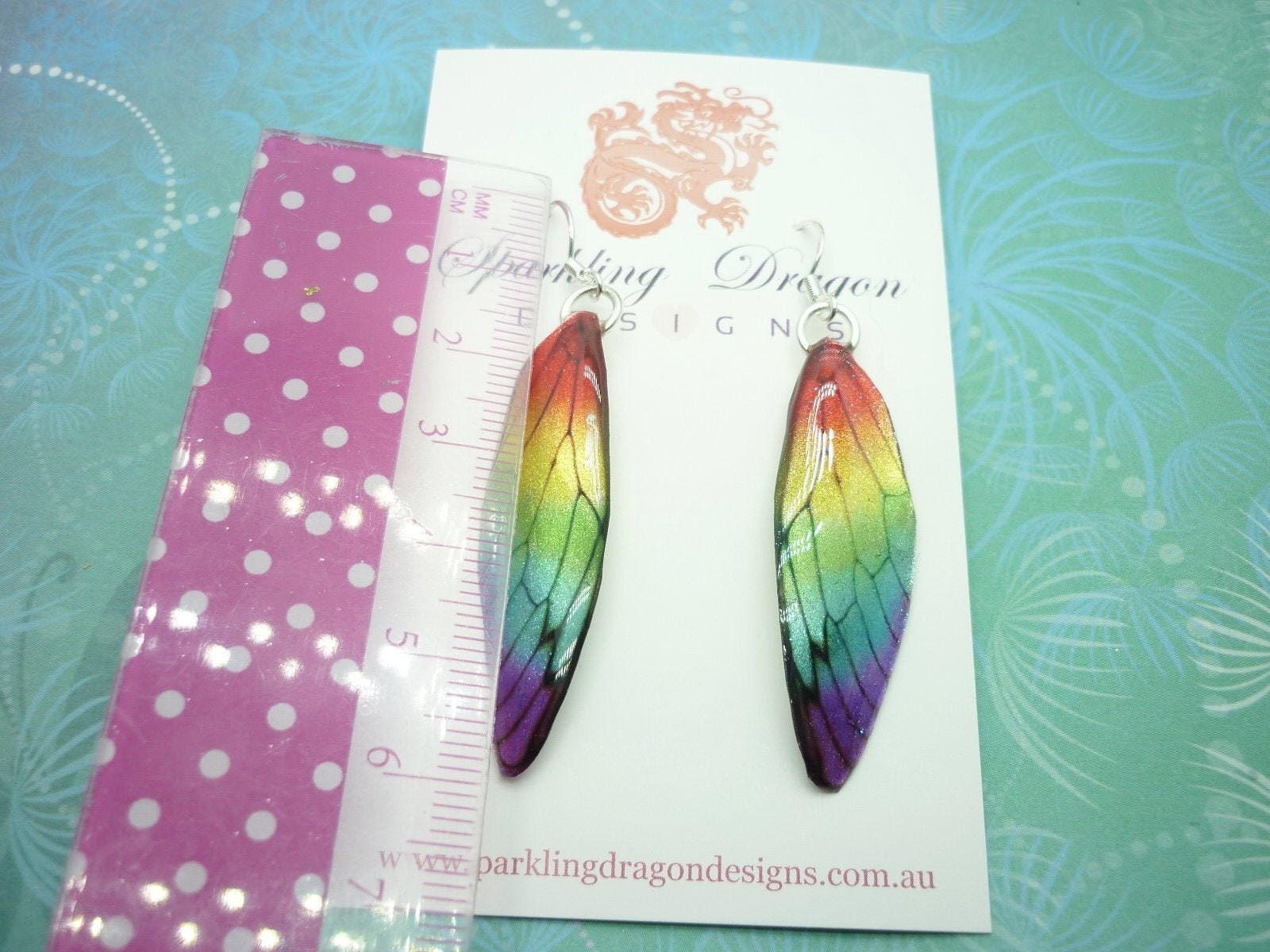Butterfly Wing Rainbow Earrings – Fairy Jewellery, Fun Gift for her Fairy Wing