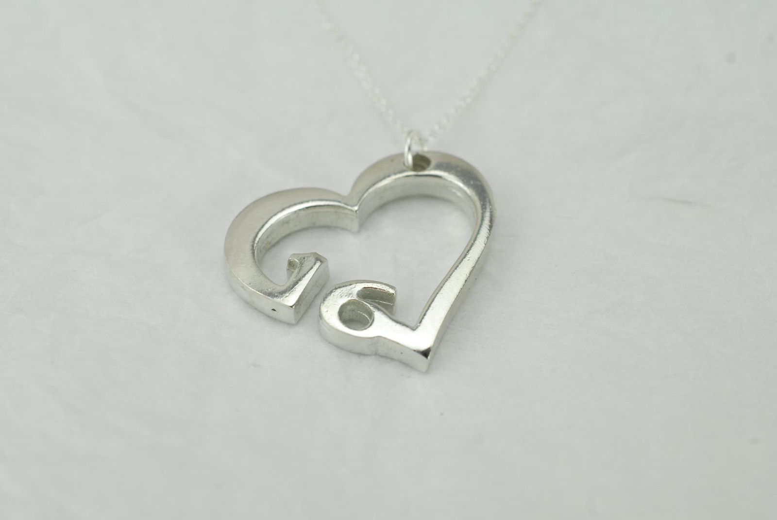 16th Anniversary Silver Pendant Beaten Heart for Wife Gift UK