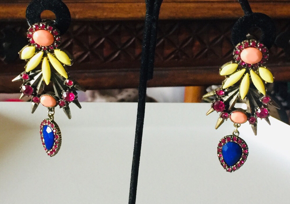 BAUBLE BAR JEWELED DROP EARRINGS NWOT