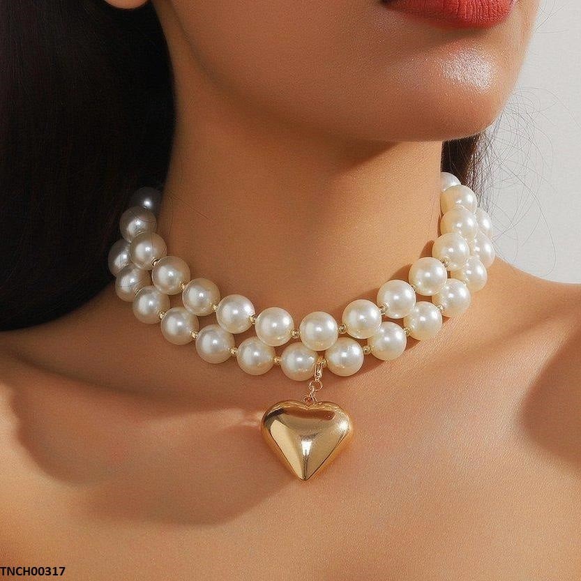 Stunning Pearl Heart Necklace For Casual/Formal/Party use
