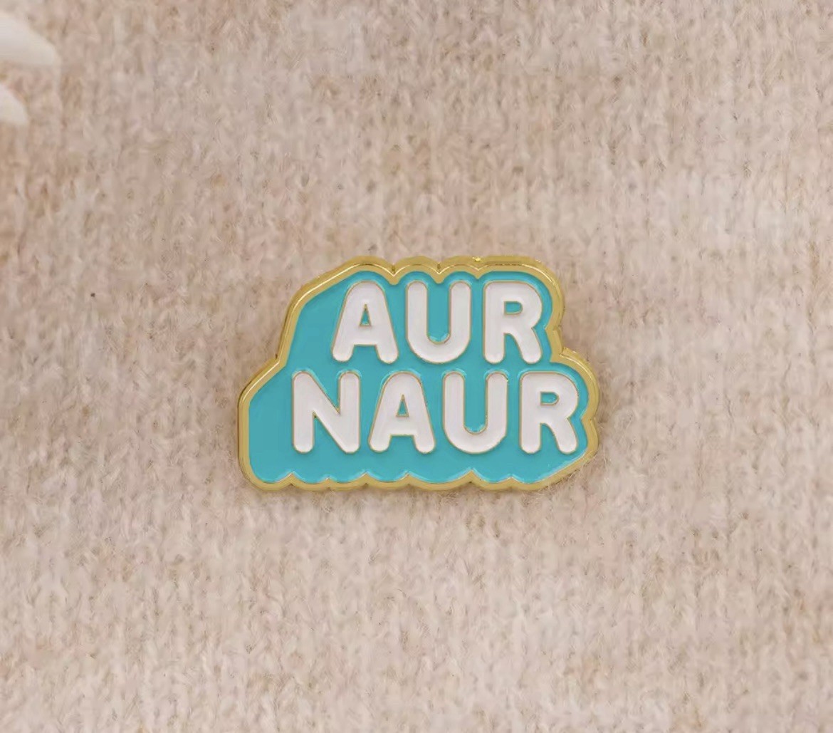 Funny Aur Naur Style 1pc Pin Rubber Pin Backer Slang Pin Aur Naur Fun Pin Enamel