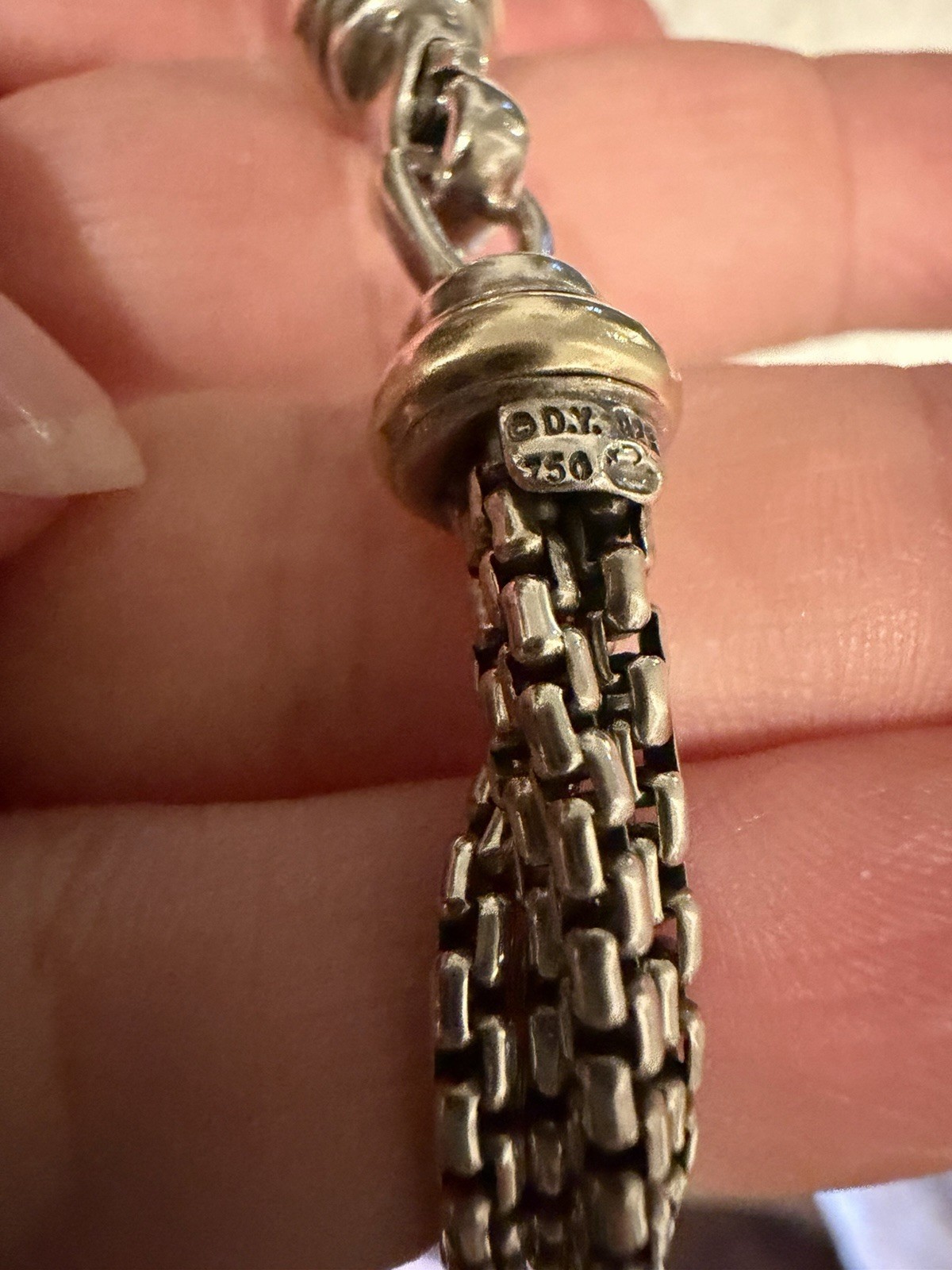 David Yurman 1.08ctw Diamond Station Multi-Strand Necklace