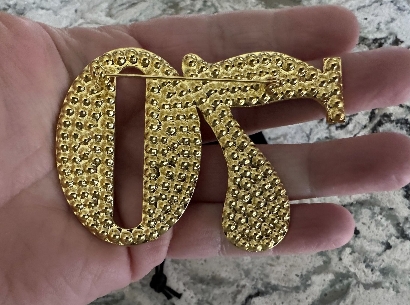 Stunning Large 3” Rhinestone Brooch Pin Number 70 70th Birthday Anniversary