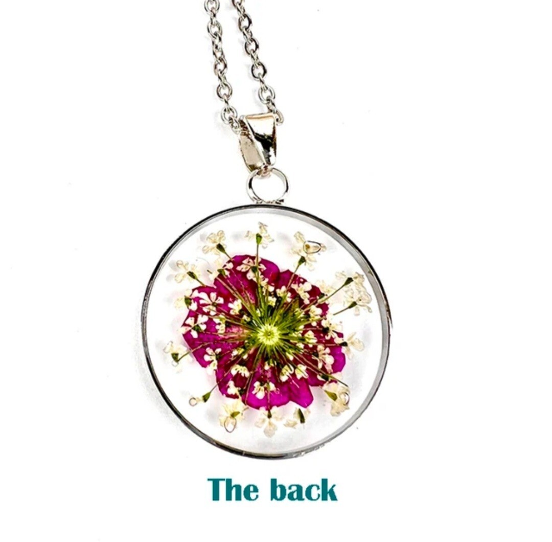 2024 New Arrival Necklace With charms Real RoseNecklace Purple Rose Jewelry…
