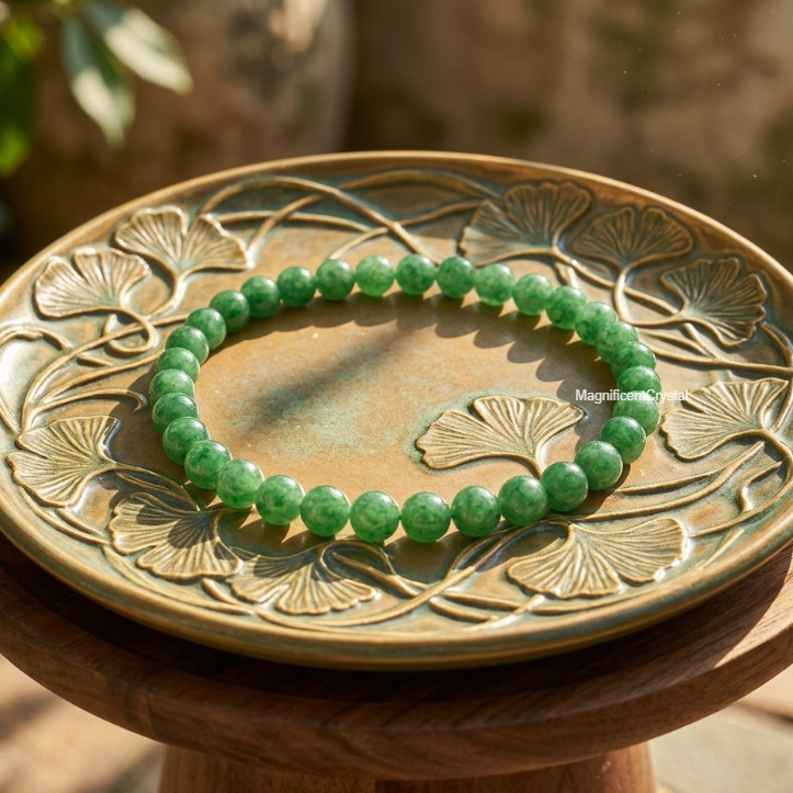 Premium Emerald Stretch Bracelet 4mm Healing Dainty Beads Protection Jewelry