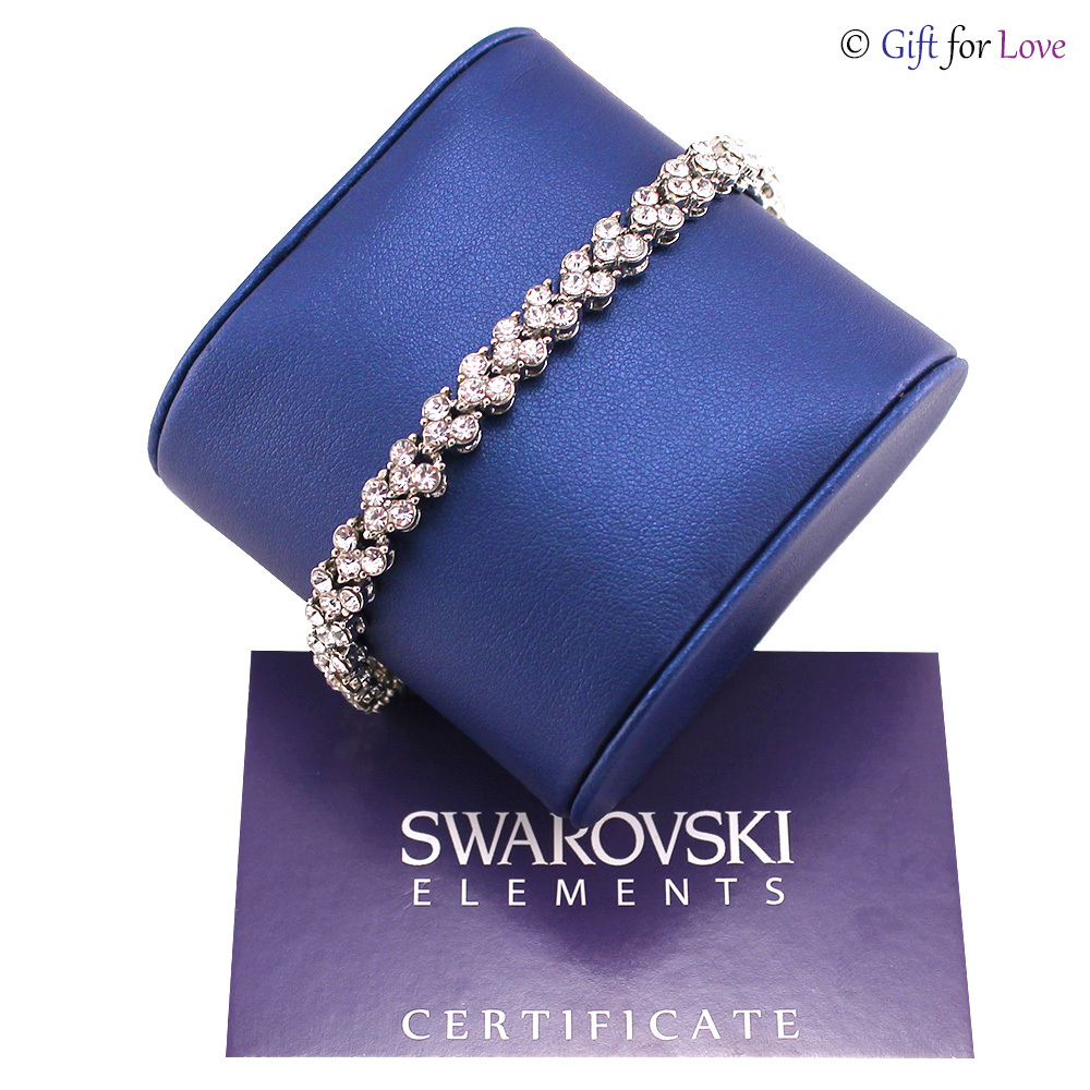 Bracciale Tennis Trilogy argento Swarovski Element originale G4L cristalli donna