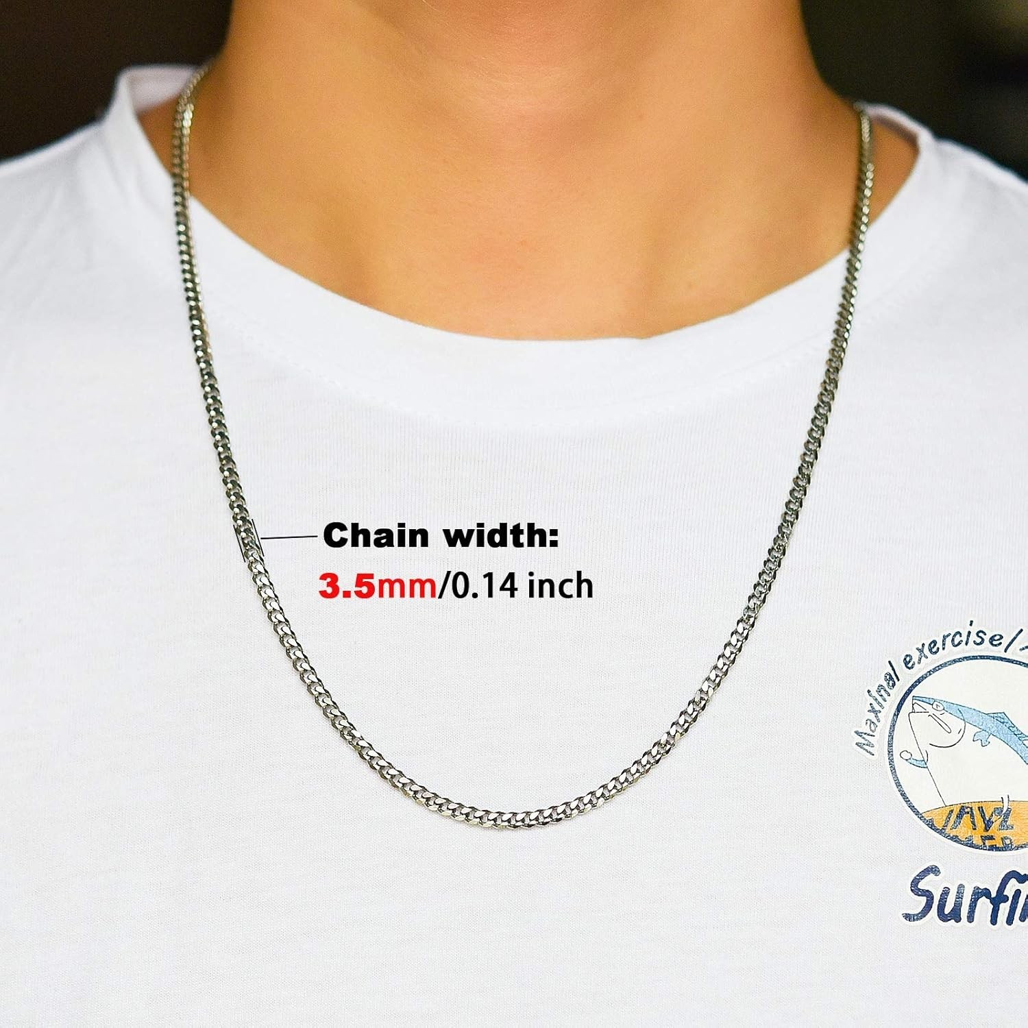Elegant Cuban Chain Necklace in Stainless Steel – Perfect Gift for All Occasions